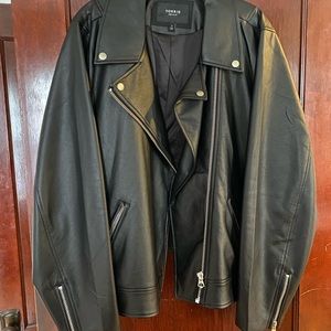 Plus size moto jacket